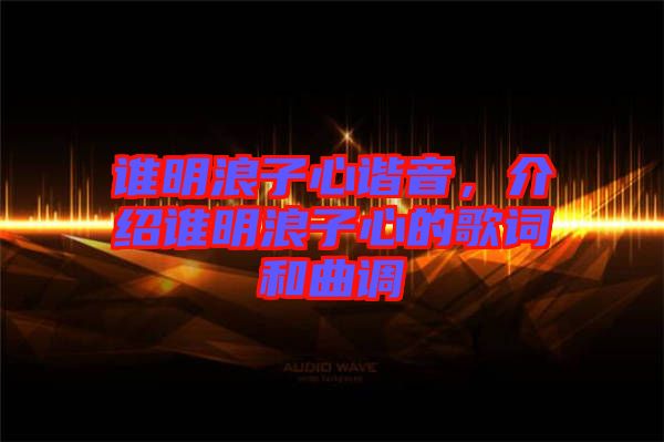 誰(shuí)明浪子心諧音，介紹誰(shuí)明浪子心的歌詞和曲調(diào)