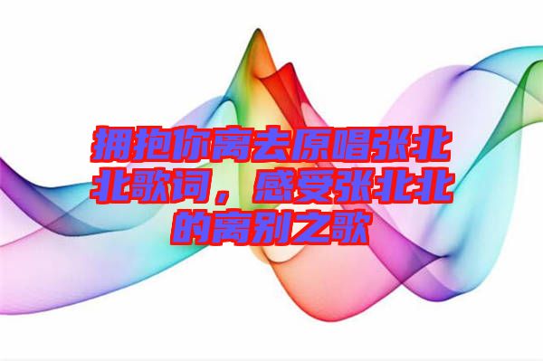 擁抱你離去原唱張北北歌詞，感受張北北的離別之歌