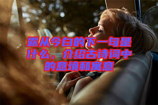 露從今白的下一句是什么，介紹古詩(shī)詞中的意境和寓意