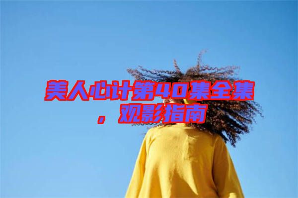 美人心計第40集全集，觀影指南