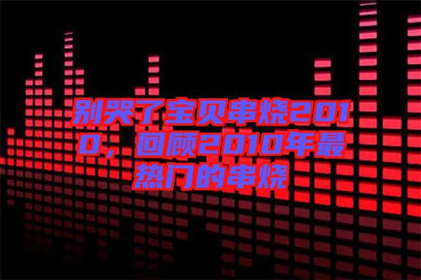 別哭了寶貝串燒2010，回顧2010年最熱門的串燒