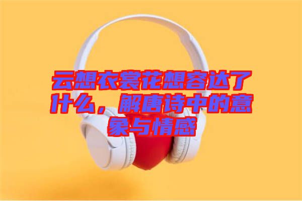 云想衣裳花想容達(dá)了什么，解唐詩(shī)中的意象與情感