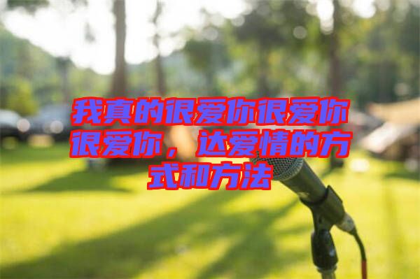 我真的很愛(ài)你很愛(ài)你很愛(ài)你，達(dá)愛(ài)情的方式和方法