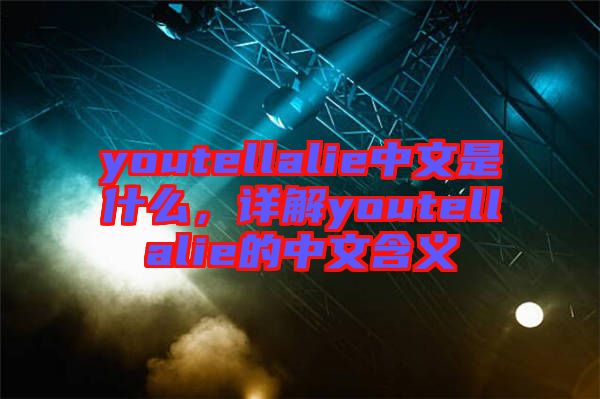 youtellalie中文是什么，詳解youtellalie的中文含義