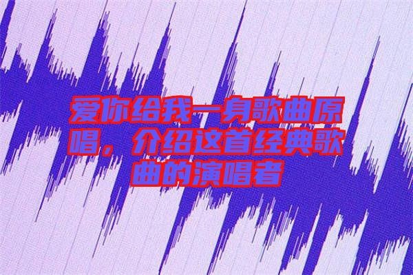 愛你給我一身歌曲原唱，介紹這首經(jīng)典歌曲的演唱者