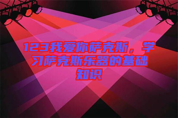 123我愛你薩克斯，學(xué)習(xí)薩克斯樂器的基礎(chǔ)知識