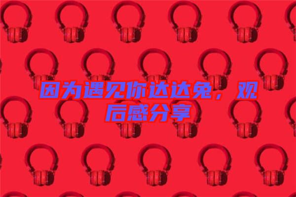 因為遇見你達達兔，觀后感分享