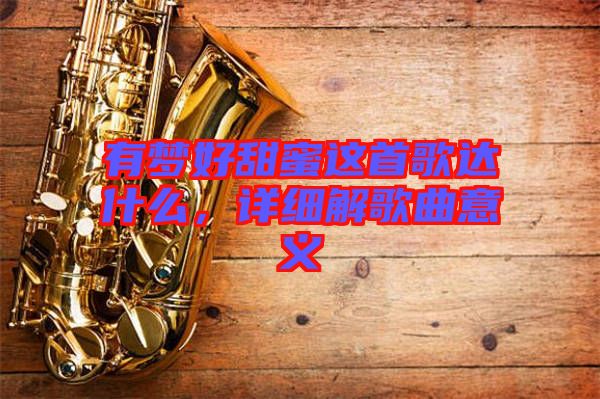 有夢好甜蜜這首歌達(dá)什么，詳細(xì)解歌曲意義
