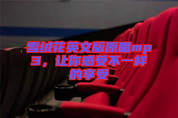 雪絨花英文版原唱mp3，讓你感受不一樣的享受