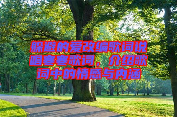 躲避的愛改編歌詞說唱寒寒歌詞，介紹歌詞中的情感與內(nèi)涵