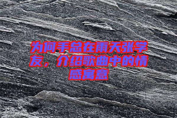 為何手總在雨天張學(xué)友，介紹歌曲中的情感寓意