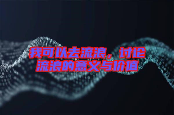 我可以去流浪，討論流浪的意義與價(jià)值