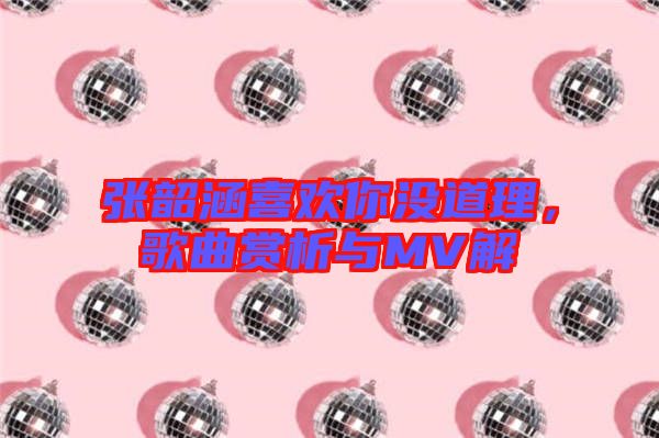 張韶涵喜歡你沒道理，歌曲賞析與MV解