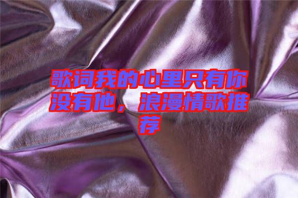 歌詞我的心里只有你沒(méi)有他，浪漫情歌推薦