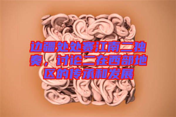 邊疆處處賽江南二獨(dú)奏，討論二在西部地區(qū)的傳承和發(fā)展