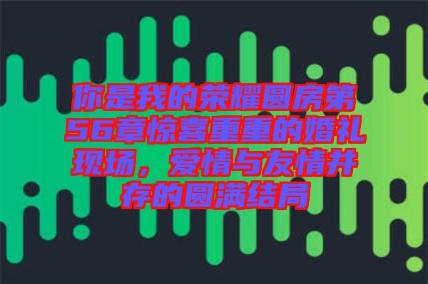 你是我的榮耀圓房第56章驚喜重重的婚禮現(xiàn)場(chǎng)，愛(ài)情與友情并存的圓滿結(jié)局