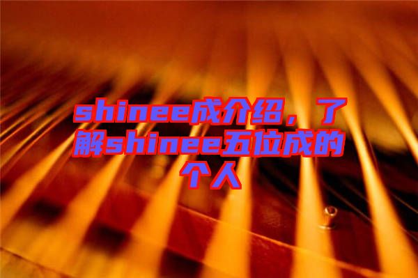 shinee成介紹，了解shinee五位成的個(gè)人