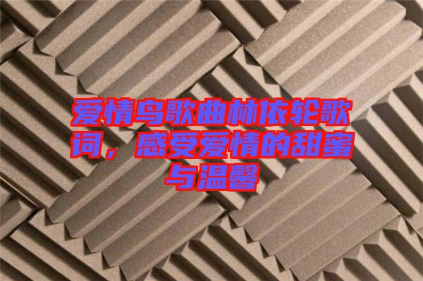 愛情鳥歌曲林依輪歌詞，感受愛情的甜蜜與溫馨