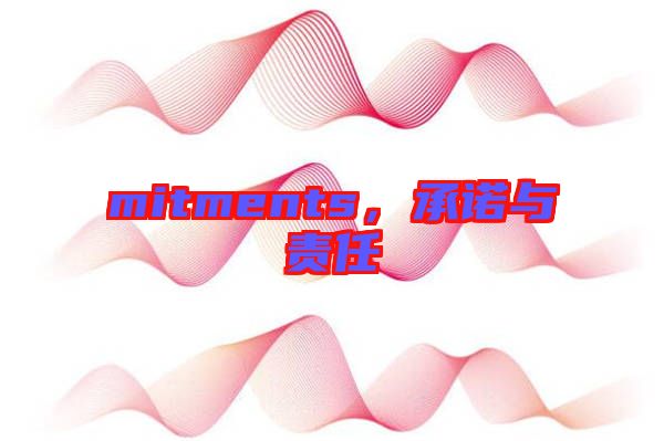 mitments，承諾與責(zé)任