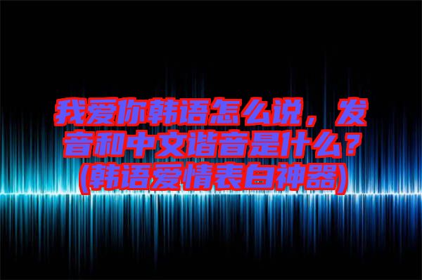 我愛你韓語怎么說，發(fā)音和中文諧音是什么？(韓語愛情表白神器)