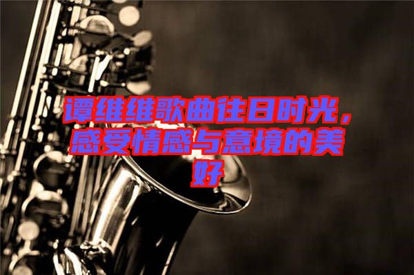 譚維維歌曲往日時光，感受情感與意境的美好