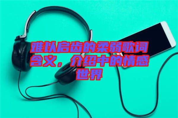 難以啟齒的柔弱歌詞含義，介紹中的情感世界